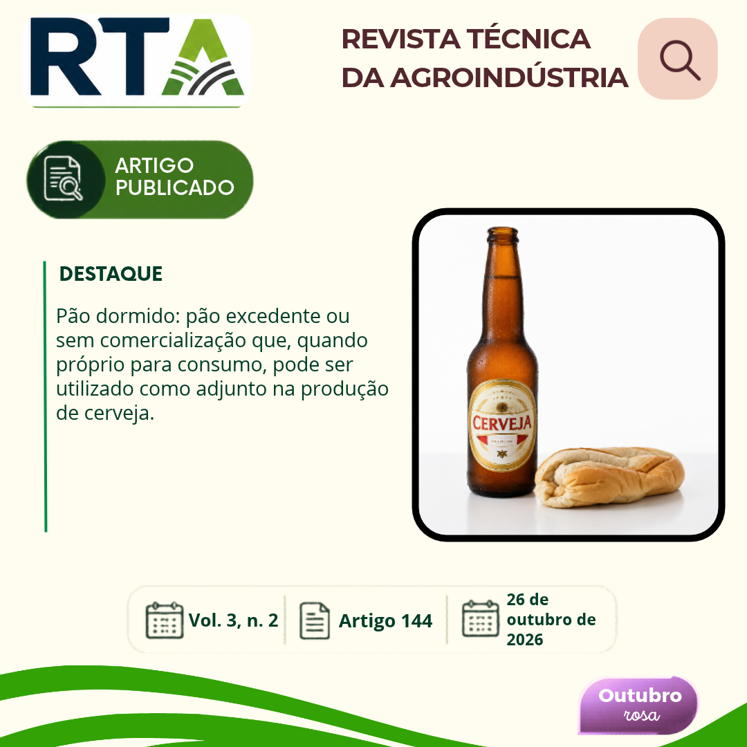 PRODUÇÃO DE CERVEJA COM PÃO DORMIDO COMO ADJUNTO CERVEJEIRO